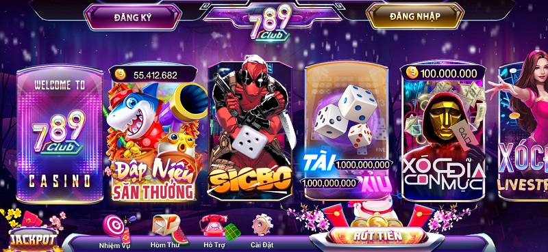 Giao diện thu hút của game đánh bài 789 Club khiến người chơi say mê