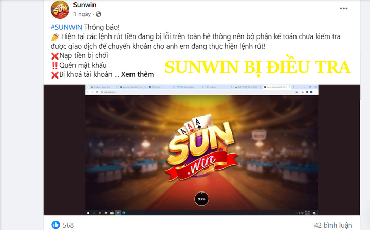 “Sunwin bị điều tra” và thực hư về câu chuyện được công bố mới nhất